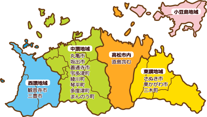 香川県のマップ